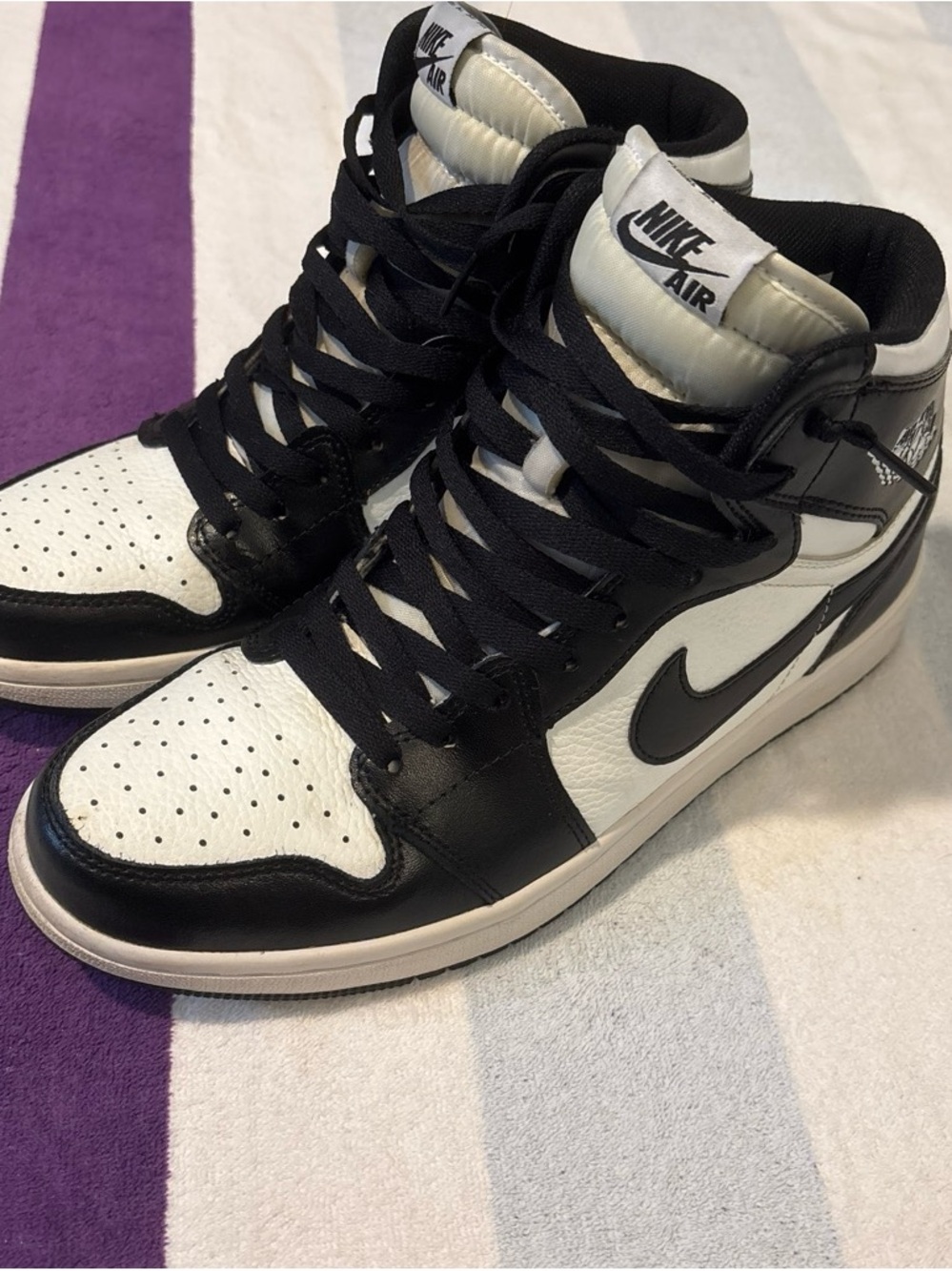 Jordan High Top Sneakers - Black & White